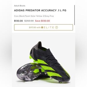 New Adidas predator accuracy.1 FG soccer shoes size mens 10.5